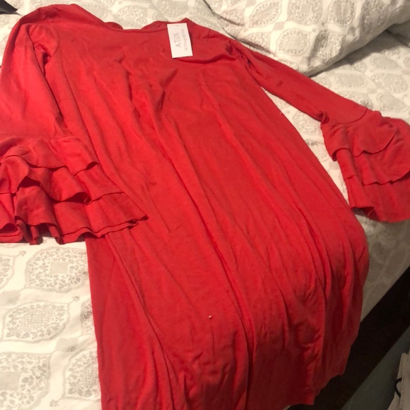 A.T.U.N Girls Red Dress - Picture 2 of 3